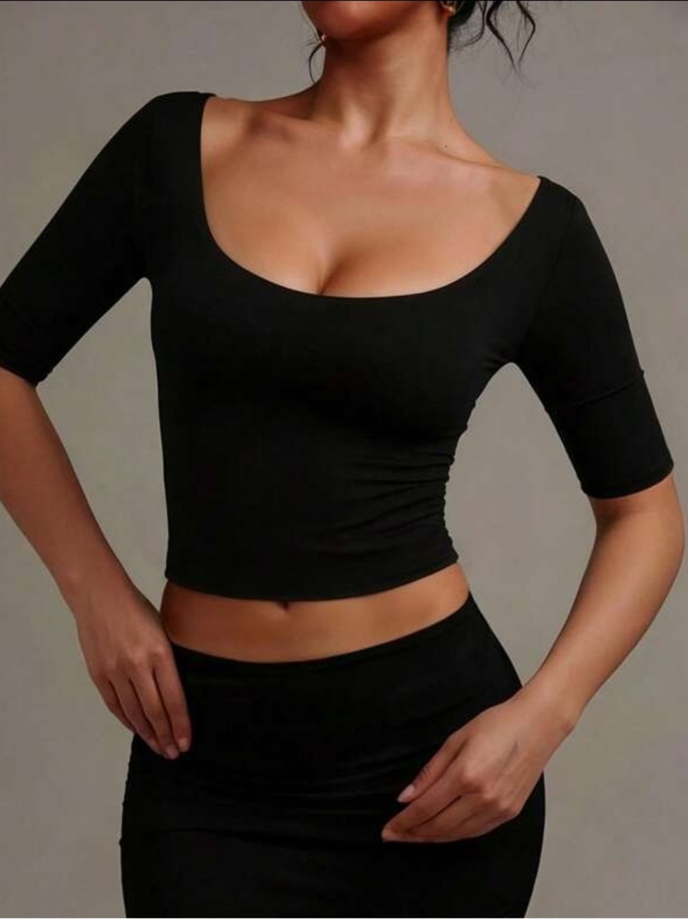 Black crop top